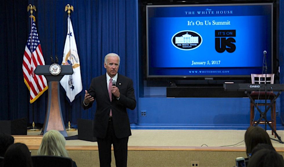 Biden: It's On You To End Sexual Assault