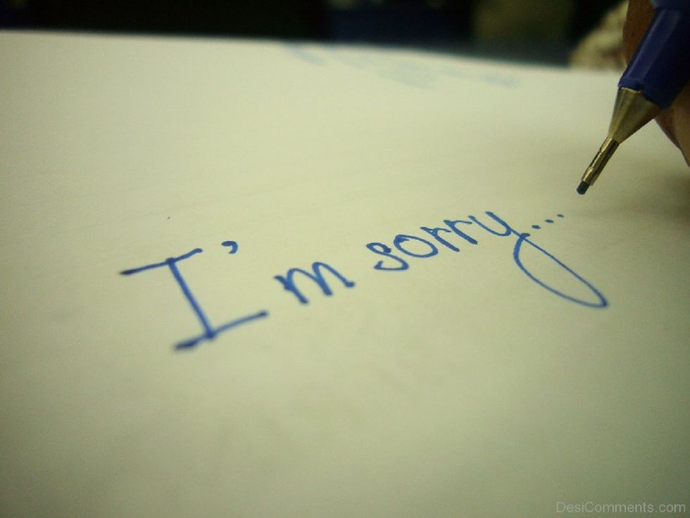 I'm Sorry for What I Did When I Was Hurt