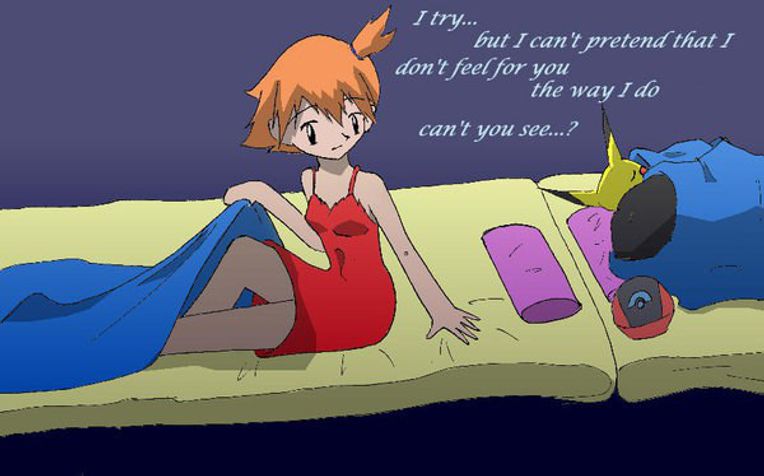 Misty And Ash Kiss Under The Mistletoe