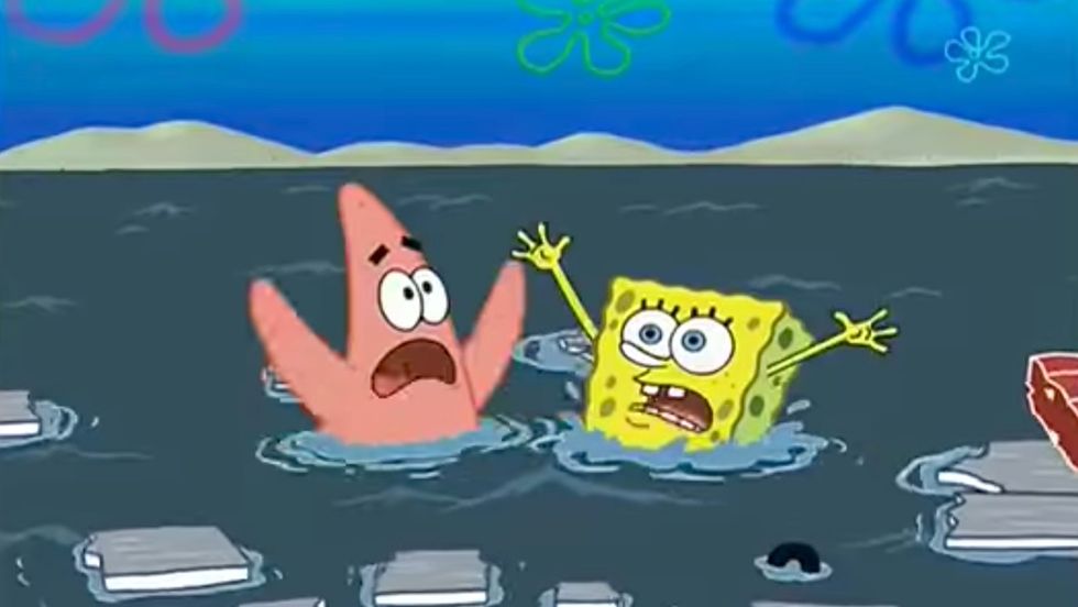 The 9 Stages Of Swimming The 100 Fly, As Told By 'SpongeBob'