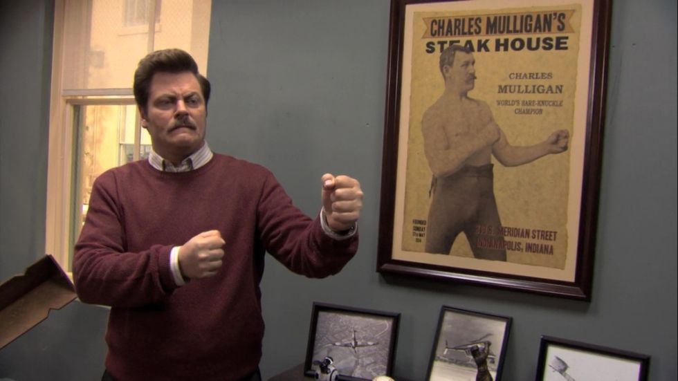 10 Times Ron Swanson Was Every College Student During Finals Week