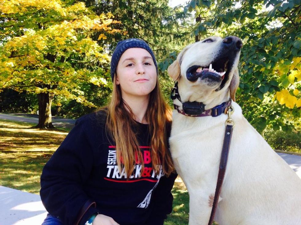 I Walk My Dog On A College Campus So That Students Can Pet Him