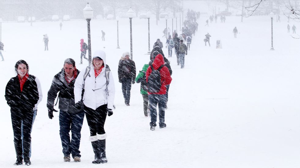 10 Thoughts You Have Trudging Through The Drillfield In A Blizzard