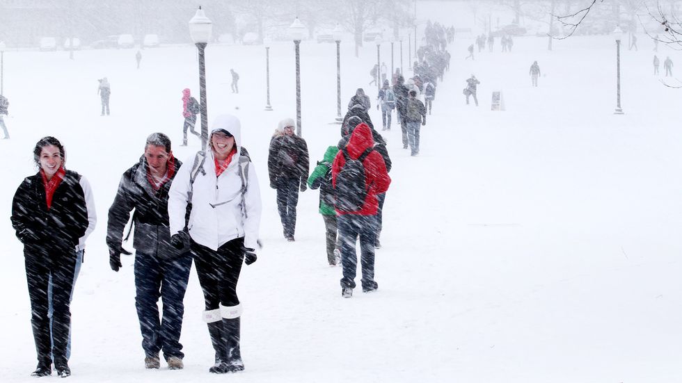 10 Thoughts You Have Trudging Through The Drillfield In A Blizzard