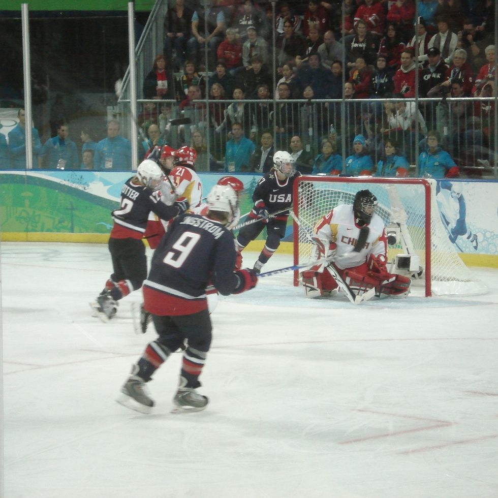 U.S. Women's Ice Hockey Team Play In Gold Medal Match