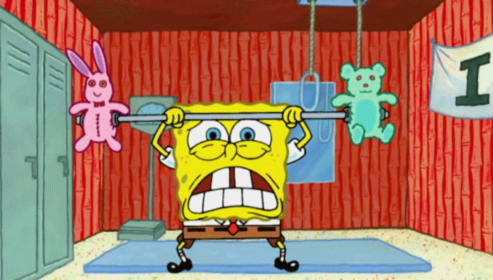 5 Stages Of Working Out As Told By SpongeBob
