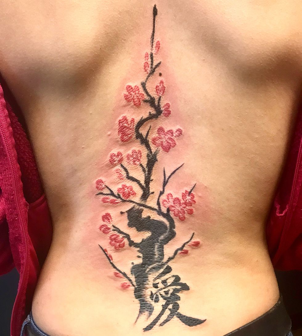 The Meaning Behind My Cherry Blossom and Kanji Tattoo