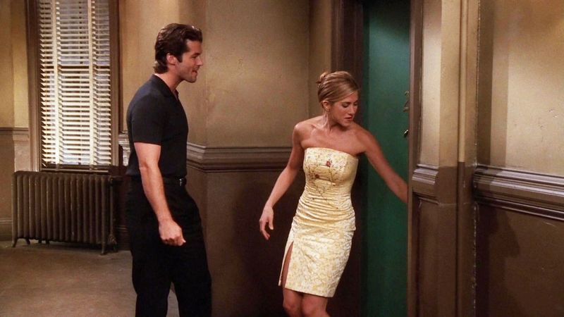 rachel green strapless yellow dress Rachel Green Yellow Embroidered Dress Friends TV Show – LausenCrafts main image 1
