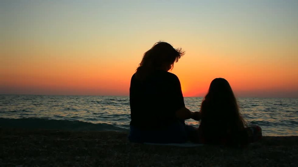 To my daughter when she cries in the bathroom