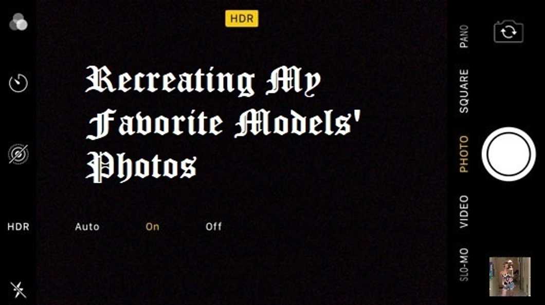 I 'Recreated' My Favorite Models' Photos for a Week and This is What Happened