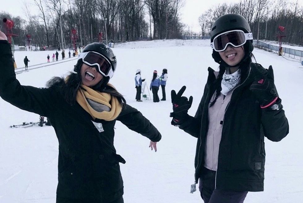 My First Time Snowboarding