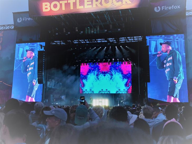 Pharrell Williams Lights Up Napa's BottleRock