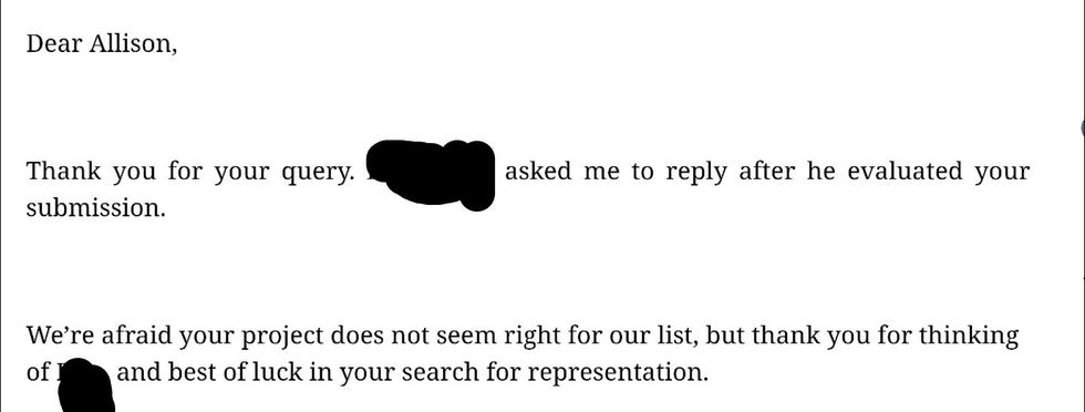 I Got Rejected by a Literary Agent on Purpose