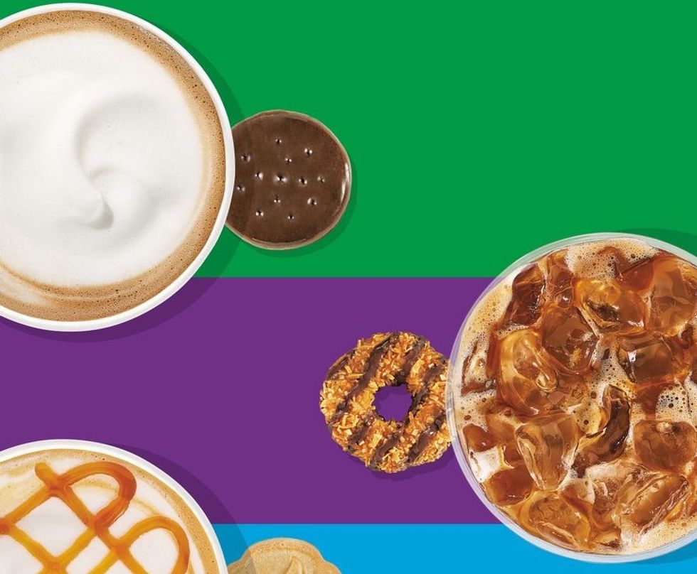 The Dunkin' Girl Scout Cookie Coffees Are BACK And They're Delicious, Scout's Honor