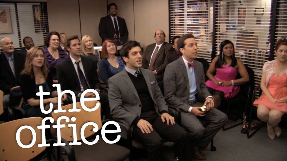13 Stages Of Your First Semester Of College, As Told By "The Office"