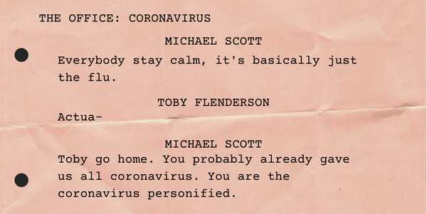 'Office' Superfans Are Writing Fake Scripts For The 'Coronavirus Episode' And We’re SCREAMING