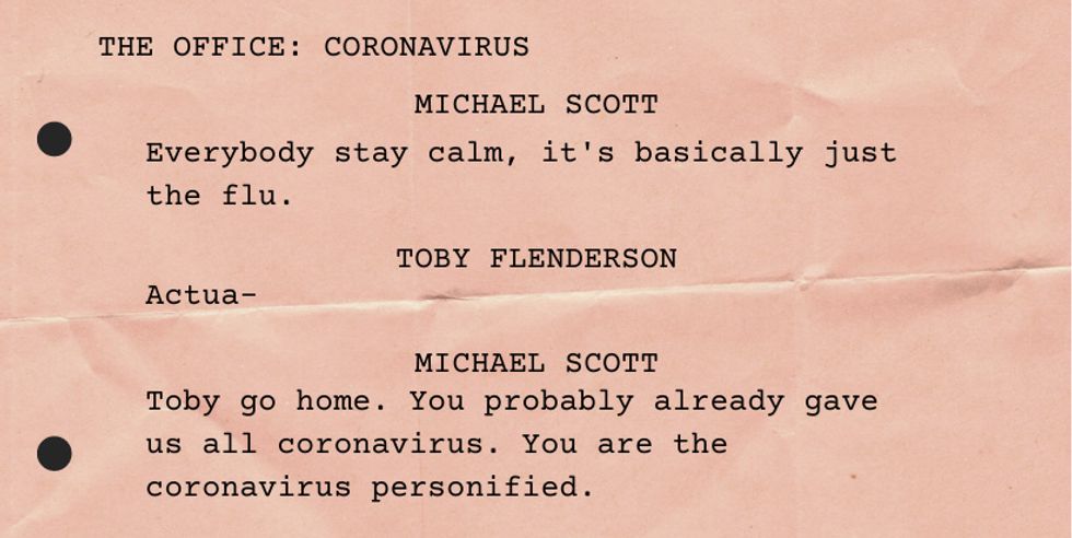 'Office' Superfans Are Writing Fake Scripts For The 'Coronavirus Episode' And We’re SCREAMING