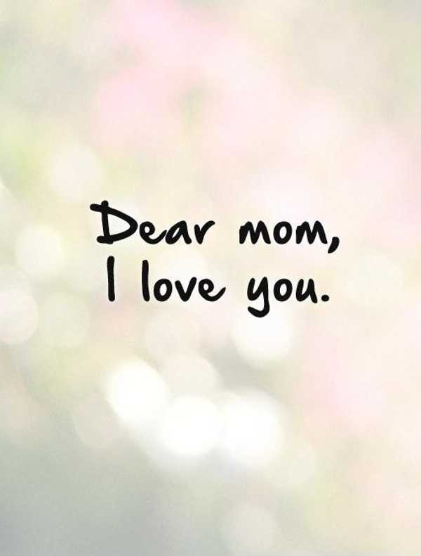 To my mom...