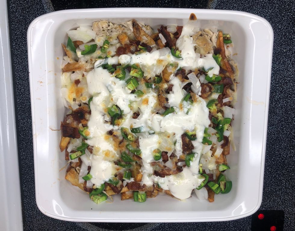 I Made Dank Chicken Bacon Ranch Fries