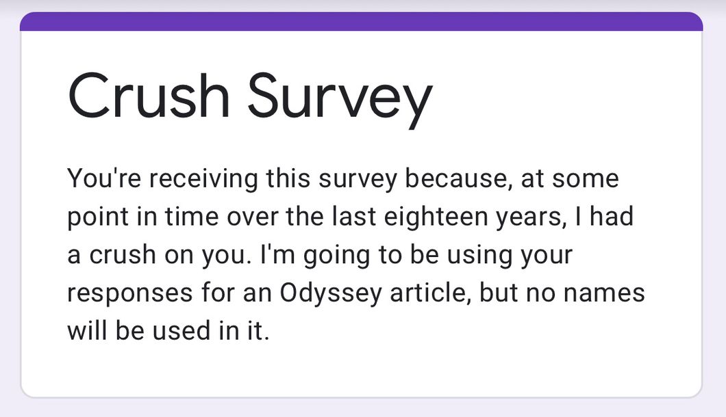 I Sent All My Crushes A Survey