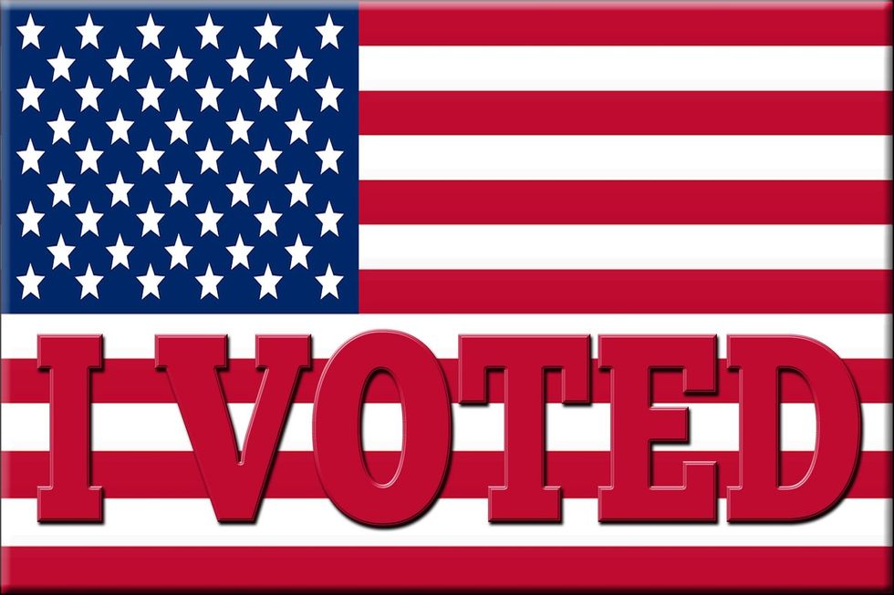 One of the most important factors of voting – Getting that sticker!