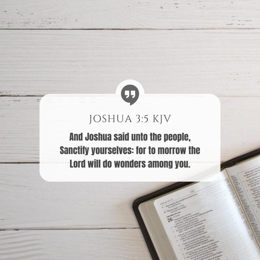 Joshua 3:5 Reflection