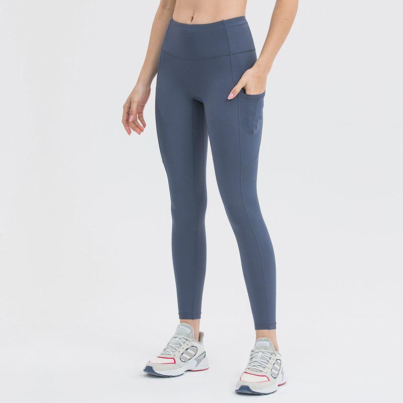 No Front Seam Anti Camel Toe Naked Feel High Waist Pocket Yoga Leggings