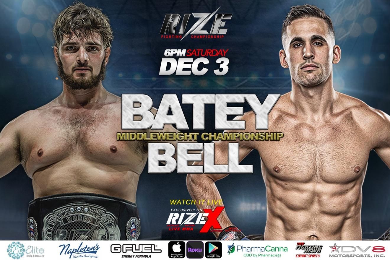 RIZE FC is back with an electrifying night of LIVE MMA at the Xtreme Action Park in Ft Lauderdale December 3rd