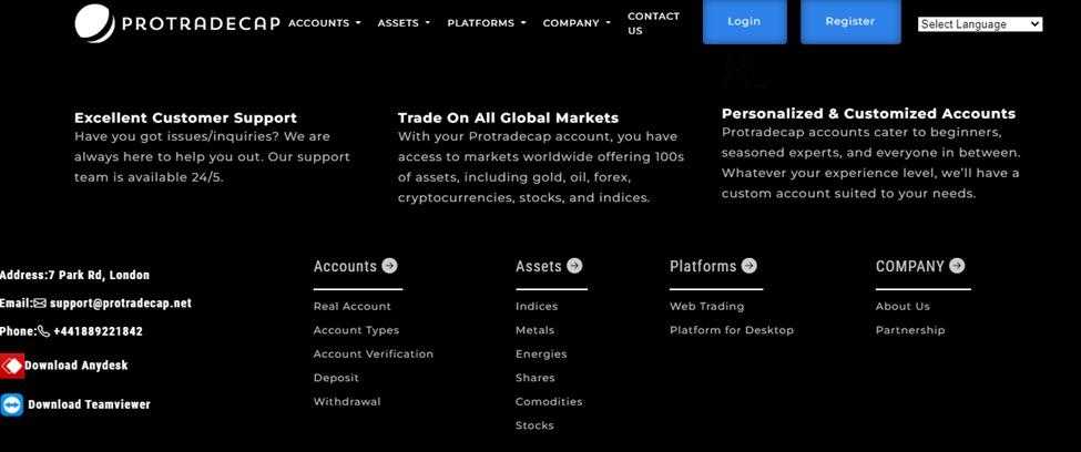 protradecap.com Review: Get a wide range of tradable assets and the best withdrawal services - Protradecap Review.
