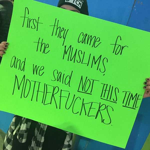 Columbus International Airport Muslim Ban Protest