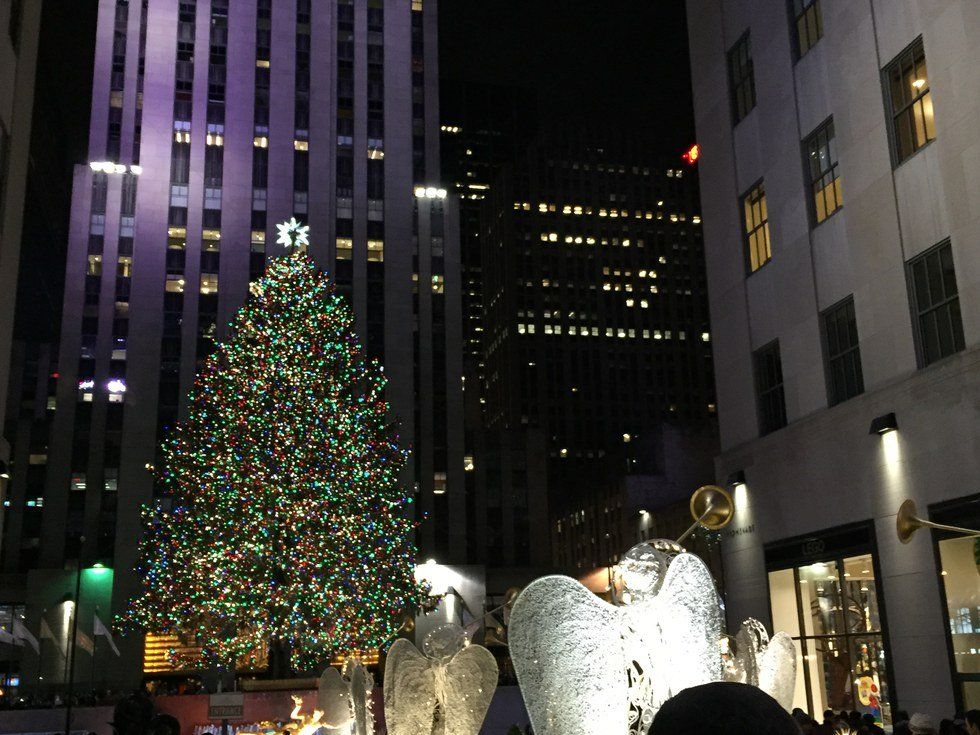 Me and the Rock Center Tree