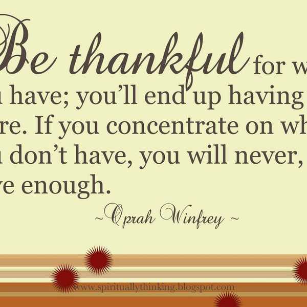Being Thankful Everyday