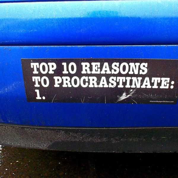How to Procrastinate the Right Way