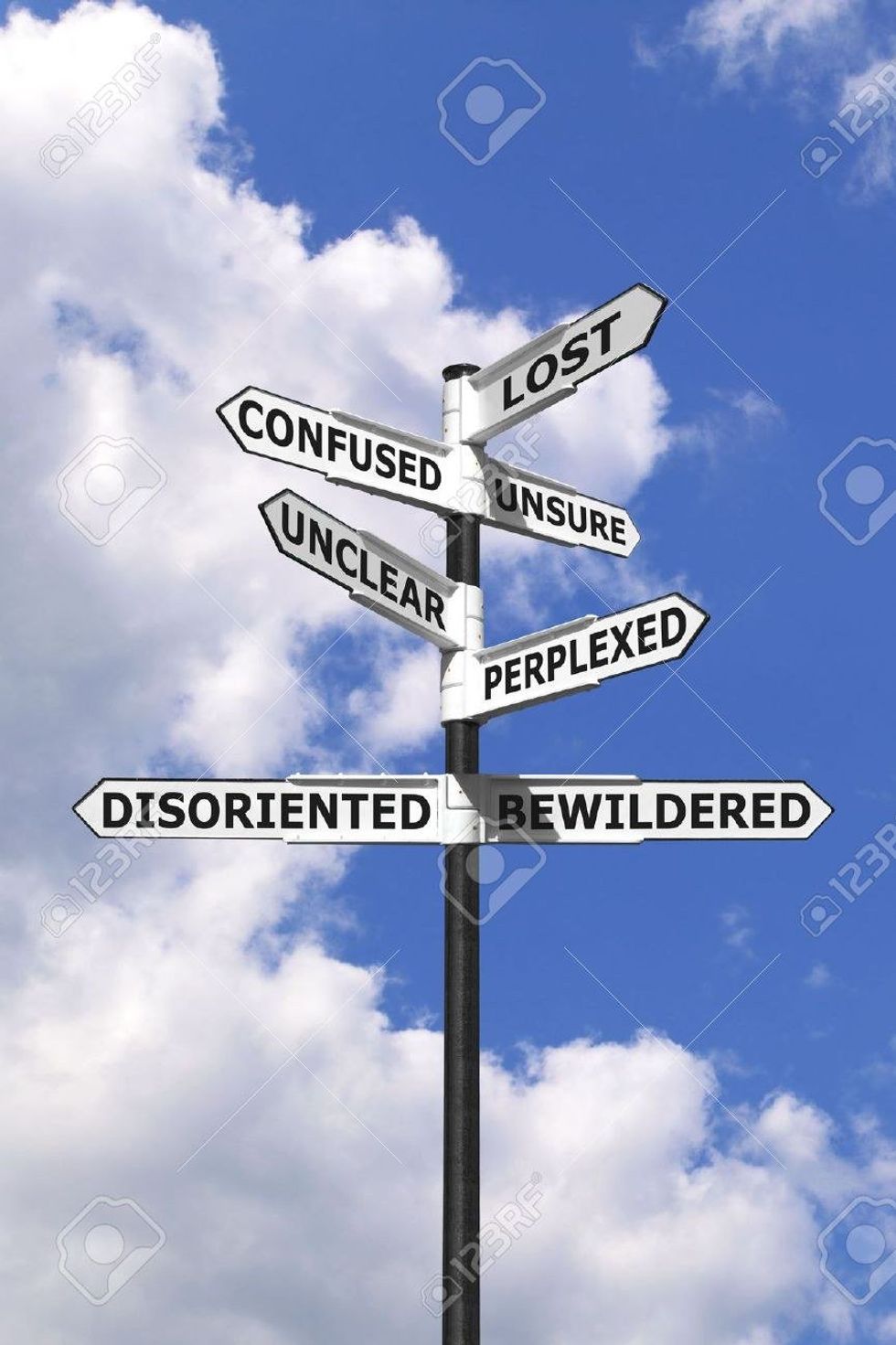 I am confused and I don't know what I'm doing.