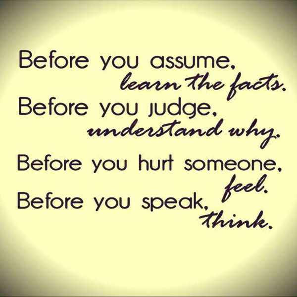 Stop Judging People