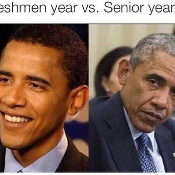 Freshman Year Vs. Senior Year Thoughts Of College