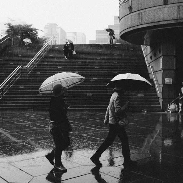 A Rainy Day On Campus