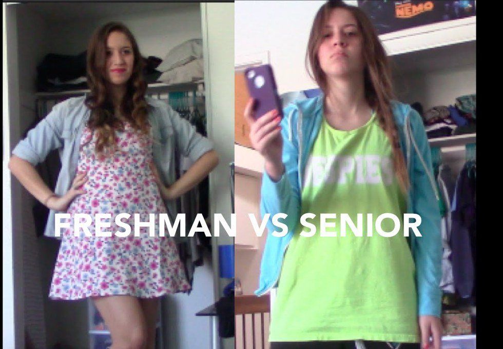 Freshmen Year Vs. Senior Year: Moving In