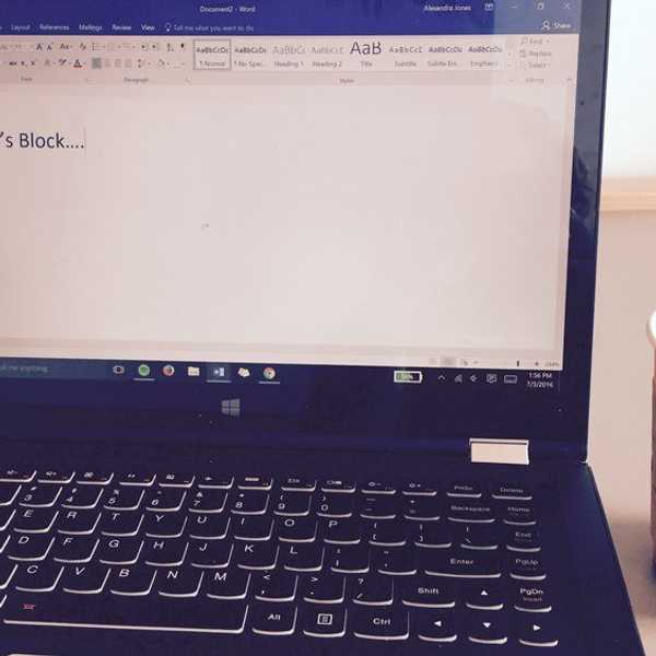 Faced With Writer's Block