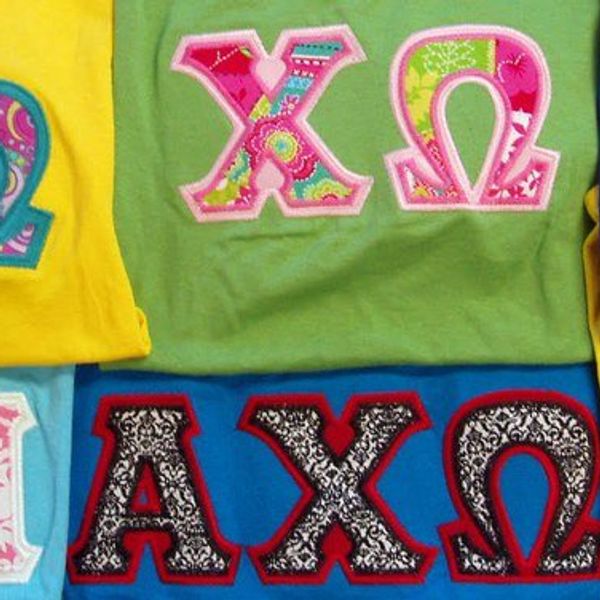 DIY Greek Letter Shirts