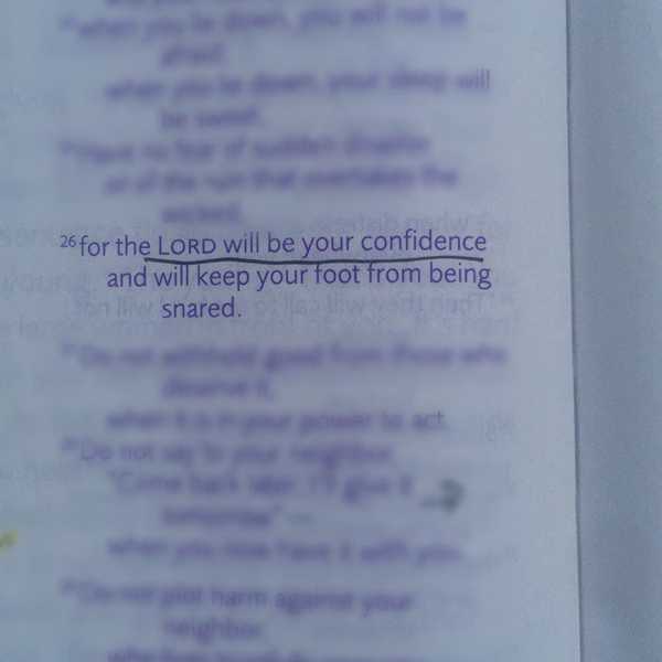 Confidence: From God