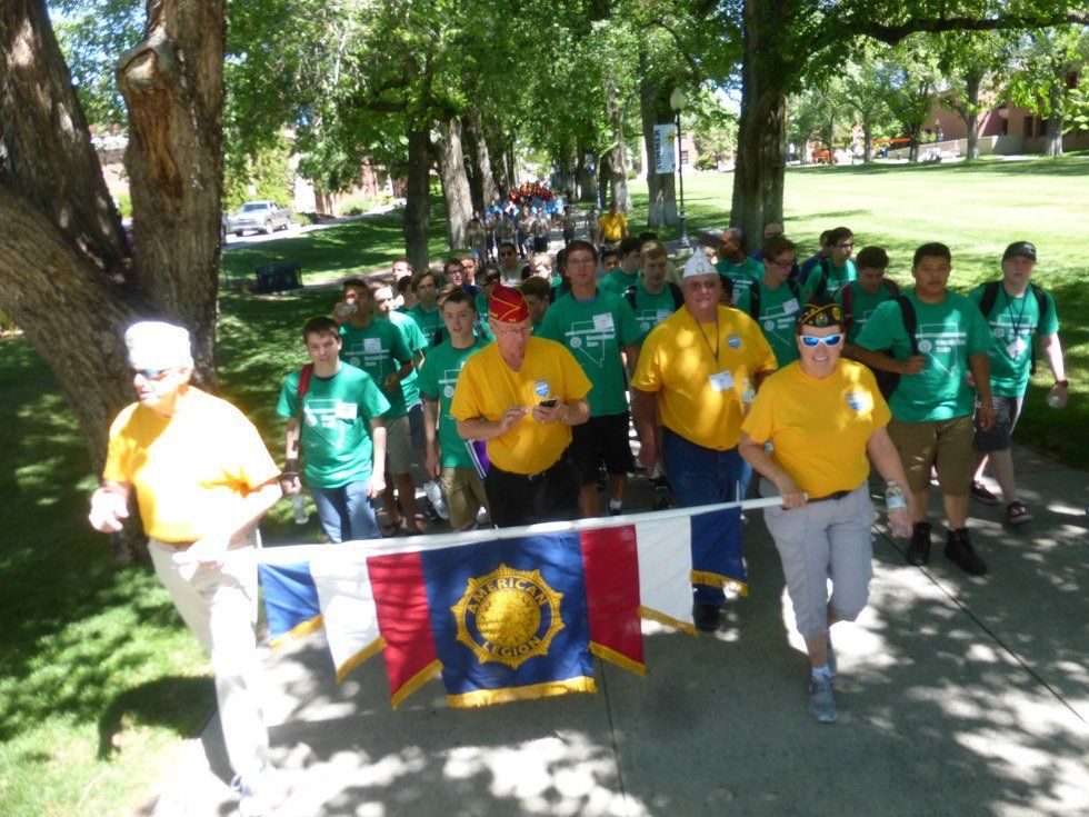 National Commander Leads 125 Nevada Boys Through Streets Of Reno