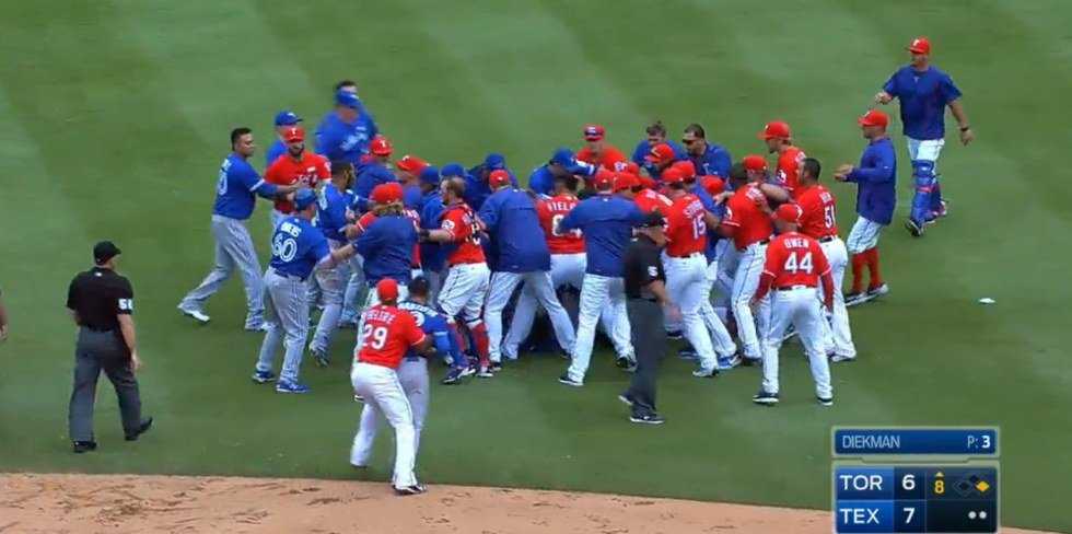 Texas Rangers Try To Take Out Jose Bautista