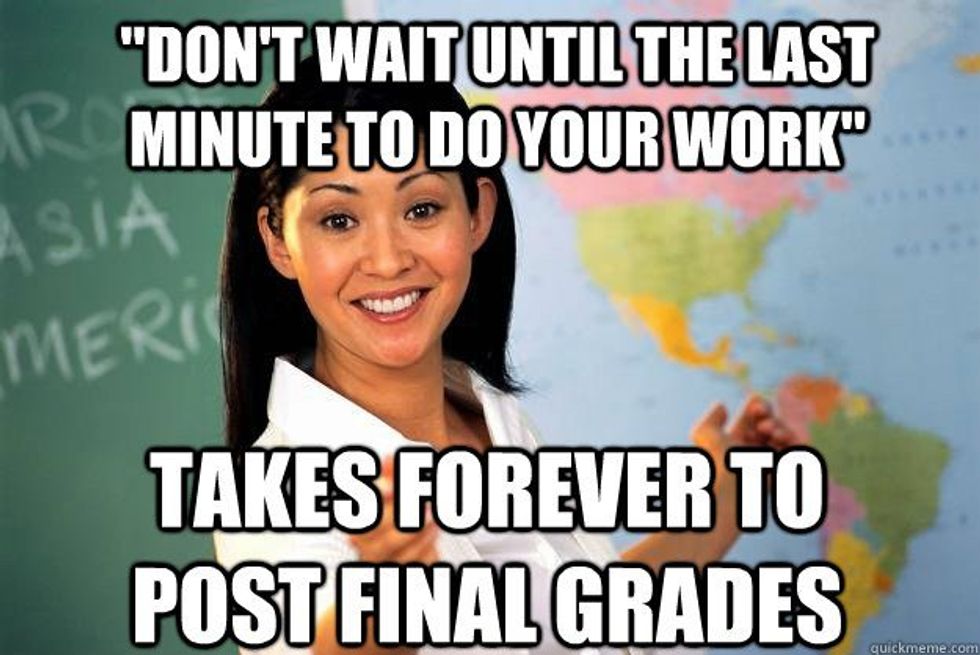 The Five Stages Of Waiting For Final Grades