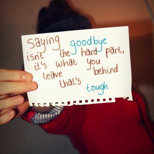 Saying Goodbye