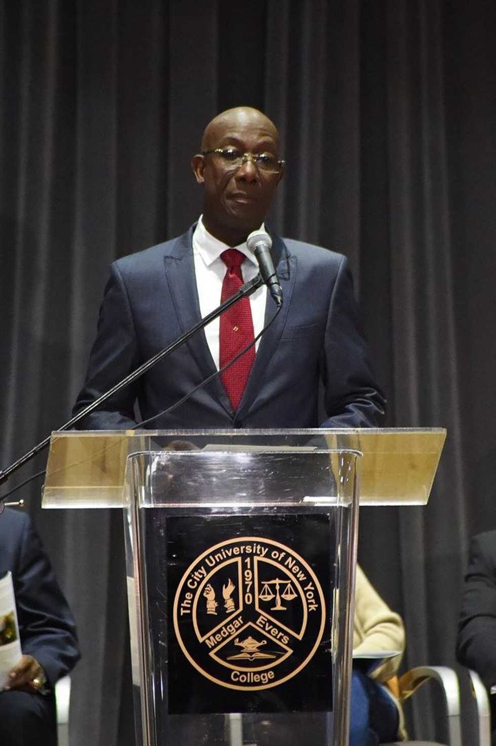 P.M. Of Trinidad And Tobago The Honorable Dr. Keith Rowley At Medgar Evers College