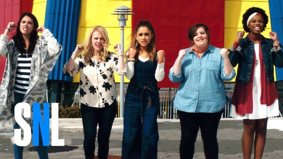 Ariana Grande And SNL Women Create Skit Promoting Feminism