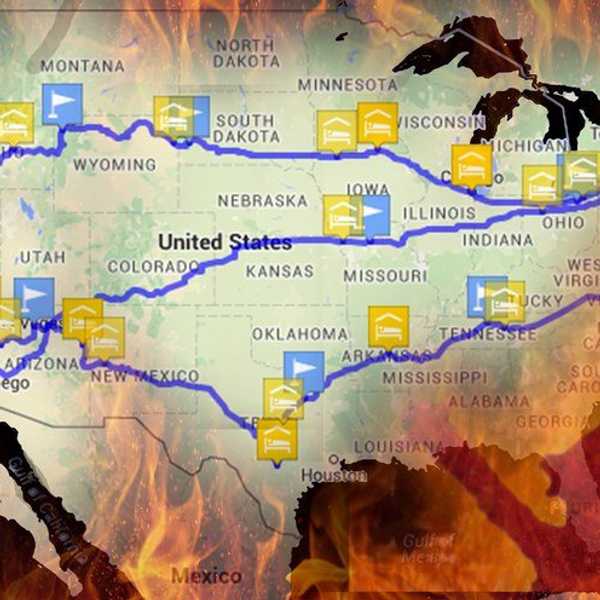 The Anti-Road-Trip Road Trip Map: The Worst Possible Trek Across the U.S. Ever Created