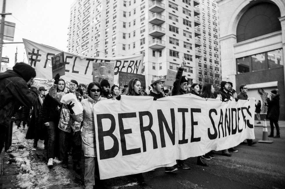 NYC Marches For Bernie Sanders