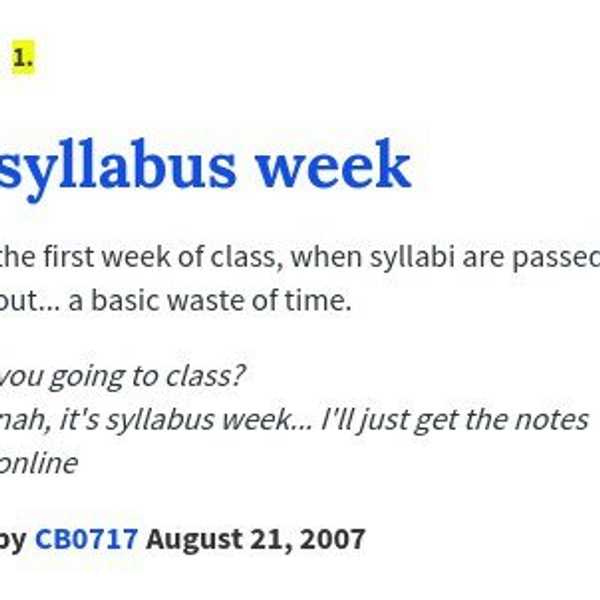 12 Reasons Why Syllabus Week Is The Best Week Of The Semester